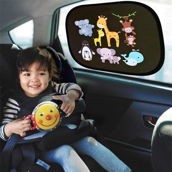 pare soleil voiture bebe enfant content