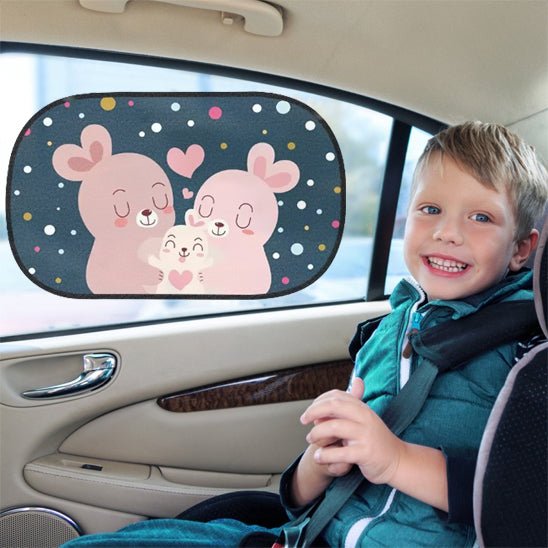 pare soleil voiture bebe heureux