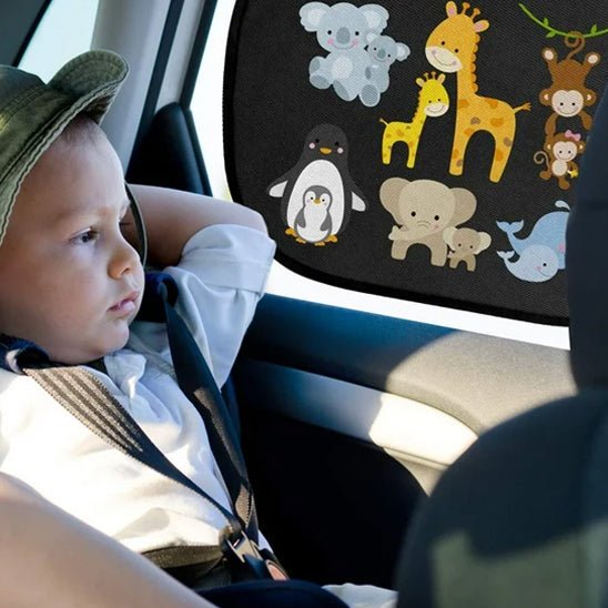 Pare soleil voiture bébé | SunnyZoo™ - Trajet - Confort